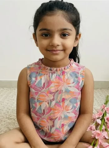 3D Printed Kurta Set For Girls