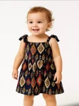 Black Frock Kurta Set For Girls